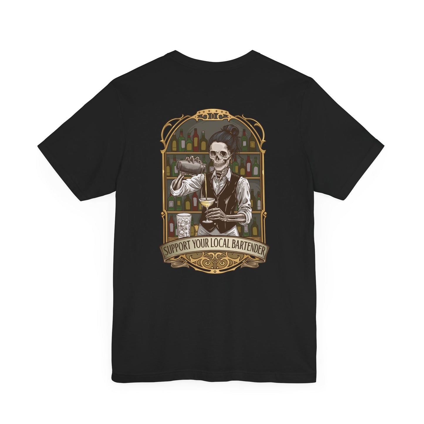 BAR STAFF - Bar Staff Support Your Local Bartender Dead Inside T-Shirt - Service Industry Night Tee