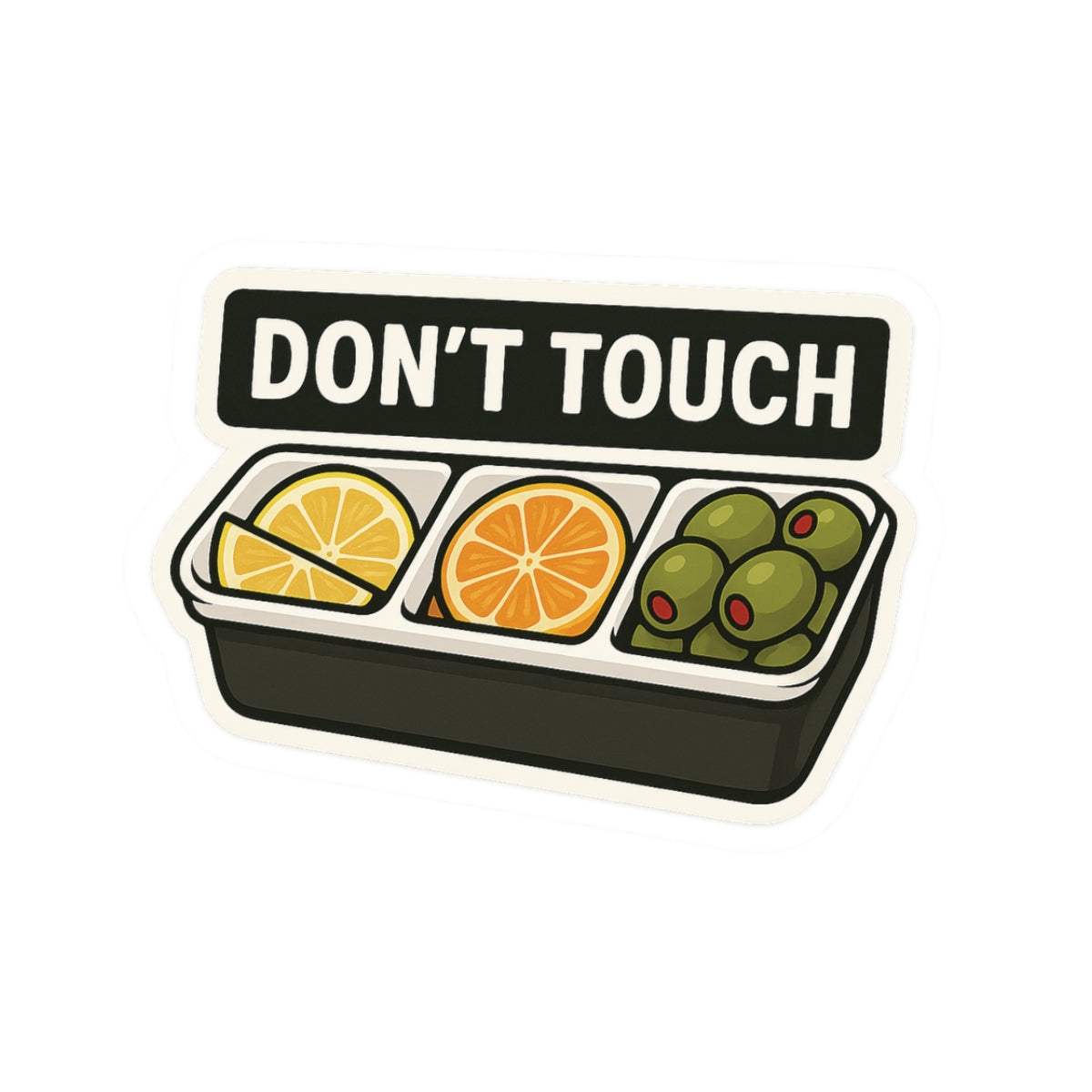 BAR STAFF - Bar Staff Don't Touch Vinyl Decal - Bartender Service Industry POS Tip Jar Sticker