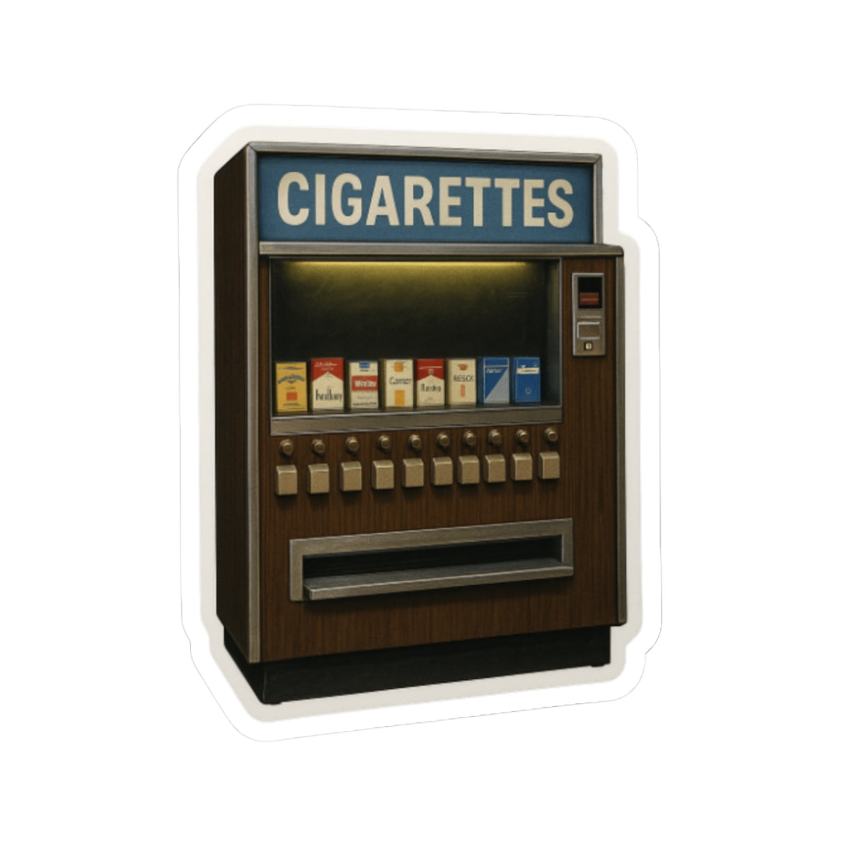 BAR STAFF - Bar Staff Cigarette Vending Machine Vinyl Decal - Bartender Retro Dive Bar Sticker
