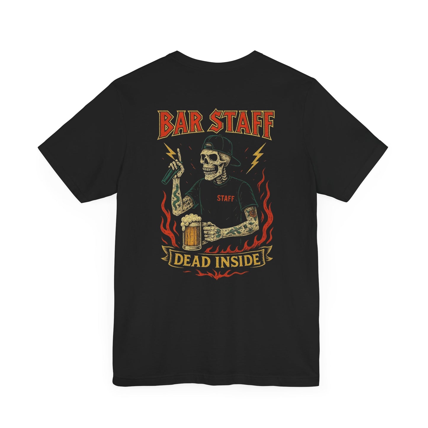 BAR STAFF - Bar Staff Dead Inside Vintage Band T-Shirt - Bartender Service Industry Tee