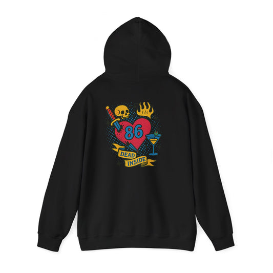BAR STAFF - Bar Staff 86 Love Heavy Blend™ Hooded Sweatshirt - Bartender Dead Inside Hoodie